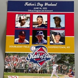 2012 Baseball Hall of Fame Classic Program & Scorecard